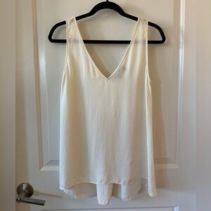 Theory 100% silk ivory tank